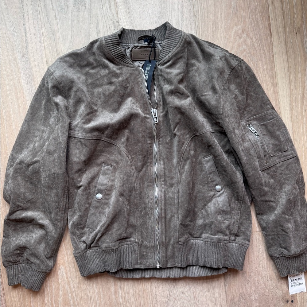Suede bomber jacket